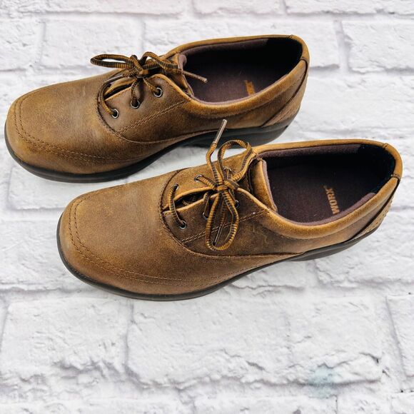 Worx by Red Wing Oxford Work Shoe 6.5M Brown Leather Steel Toe Electrical Hazard - Picture 4 of 8
